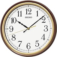 Seiko Clock Radio Brown Metallic Wall Clock Diameter 10.8 x 1.9 inches (275 x 47 mm) KX271B