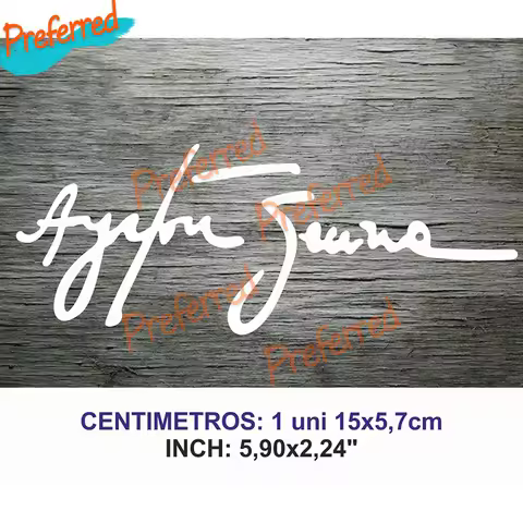 2x Sticker Vinilo Pegatina Decal Vinyl Aufkleber Firma Ayrton Senna Sign - Customizable in Any Stick
