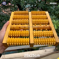 BÀN LĂN MASSAGE (CHÂN / TAY) BẰNG GỖ (01 TRỤC NÚT 05 TRỤC GAI) - MH866 - HAHANCO