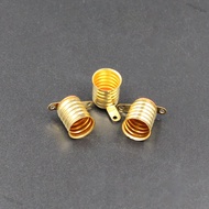 Straight Copper Brass Light Bulb Screw Base Mini Size Lamp Holder for E10 Small Bulb Light