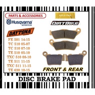 HUSQVARNA FE 501 TC 510 TE 510 TXC 510 TE 511 TXC 511 TE 630 BRAKE PADS SET DIRT BIKE FR0NT & REAR D