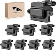 Besuto Square D581 Ignition Coils Pack 4.8L 5.3L 6.0L Compatible with Chevy Avalanche Silverado Taho