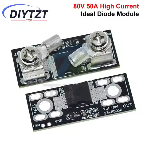 DIYTZT High Current Ideal Diode Module 80V 50A Solar Anti-reverse Charging Anti-Reverse Current Prot