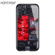 Hontinga สำหรับ เคสโทรศัพท์ เคส realme 6 Pro กรณีเทคโนโลยีแผงวงจร Explorer สำรวจรูปแบบรุ่นโทรศัพท์มือถือกรณีกระจกปกหลังปลอก