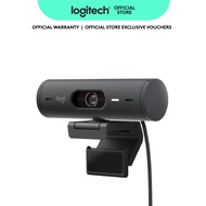 Logitech Brio 500 Full HD Webcam with Auto Light Correction,Show Mode, Dual Noise Reduction Mics, Wo