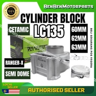 YAMAHA LC135 RACING CERAMIC BLOCK SET ASSY 60MM 62MM 63MM RANGER X CYLINDER BLOCK 100% ORIGINAL TAIK
