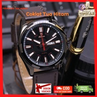 Jam Tangan Tetonis Original Pria Japan Original Terbaru Anti Air Tali Kulit Garansi Resmi 1 Tahun Fr