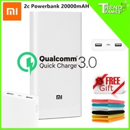 Original Xiaomi 2C Power Bank 20000mah 2C Power Bank Qualcomm 3.0 Fast Charging