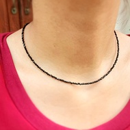 สร้อยคอหินนิลดำ Black Spinel Tiny Seed Beads Necklace