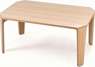 VECELO Low Table, Folding Table, Width 29.5 x Depth 19.7 x Height 13.0 inches (75 x 50 x 33 cm), Oak