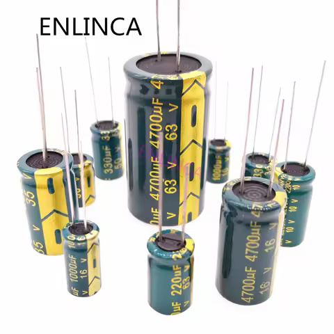 5-20pcs 6.3v 63v 100v 250v 400v 450v Low ESR high frequency aluminum capacitor 47UF 100UF 220UF 330U
