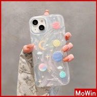 Mowin - For iPhone 11 15 Pro Max iPhone Case Silver Feather Luxury Holographic Laser Clear Case Soft TPU Milky Way Compatible with iPhone 14 13 Pro max 12 Pro Max 11 XR XS 7 8Plus