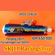 Silincer Slincer Knalpot SJ88 GP20 Blue 28cm Out 50mm Full Saringan