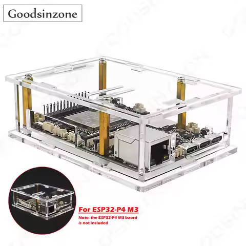 Transparent Acrylic Protective Case for ESP32-P4 ESP32 P4 M3, ESP32-P4 Enclosure with Standoffs & Sc