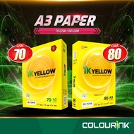 IK Yellow A3 Paper 70Gsm / 80Gsm 450 sheets