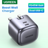 UGREEN 45W GaN PD Fast Charger Quick Charge 2 USB C Port Charger with QC Portable for iPad Pro 2022 