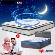 [ FREE 1 X RM99 KING KOIL PILLOW ]  [Free Shipping] Combo Bed Set Goodnite By Spinahealth (King/Queen)10 inch Spring Mattress / Beli Tilam PERCUMA Dezeen Bed Frame / Dezeen Katil (10 years Warranty)