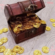 BLISS Pirate Gold Coins, Plastic Gold Sliver Fake Gold Treasure, Cosplay Props Game Coin Party Decor