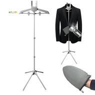Foldable Garment Steamer Stand with for Clothes, Adjustable Steamer Rack with Two Clips for Suit Shi