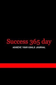 success 365 days: 366 Daily Entry 2 Days Per Pages Scheduled Journal for the Year - Black/Red Leathe