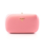 【二手】Prada PRADA Second Bag Clutch Bag RASO BP0494 粉紅織物手拿包 女士二手