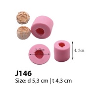 J146 - Cetakan Silikon Mold Fondant CLay Cokelat Puding Bunga Mawar Rose