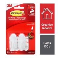 3M 17082 DESGN SML 2 HOOK 4 STRIP (Holds up to 450g)