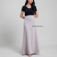 Styloona - Flare SkirtBELLE - Flare Maxi Skirt Wanita - Korean Maxi Skirt - Long Mermaid Skirt Wanit