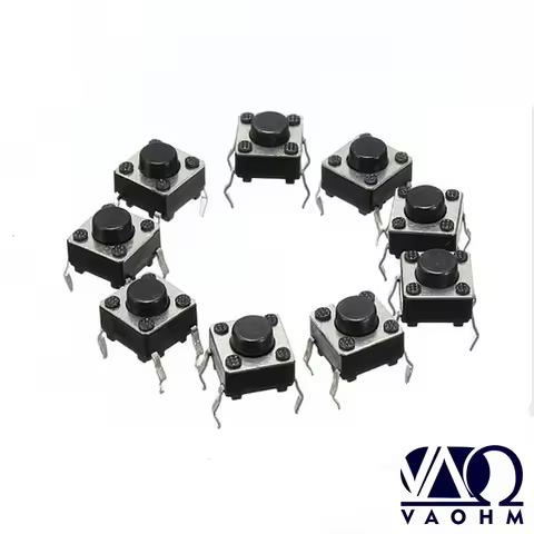 100PCS 6*6 Tact Switch Through Hole 6x6x4.3 6x6x4.5 6x6x5 6x6x6.5 6x6x7 6x6x7.5 6x6x6x6 8 6x6x8.5 6x