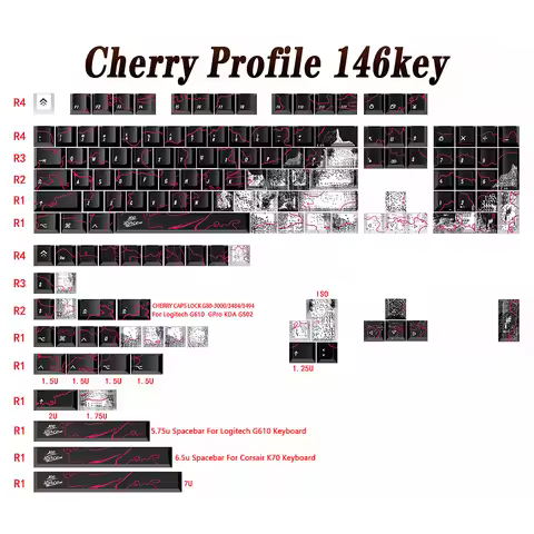 Graffiti Keycap Set Cherry Profile pbt Keycaps For mx switch Logitech G610 K70 GMMK gk61 96 gmk Mech