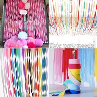 (12Roll/pack) Crepe Paper Streamer Paper Curtain garland