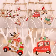 Christmas Ornaments 2020 Set / Wooden Christmas Tree Ornaments Kit /9 Pcs Wood Christmas Hanging Decoration Ornaments for Xmas Tree with Wood Storage Box