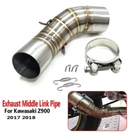 New Motorcycle Full Exhaust System Middle Pipe Link Connect For Kawasaki Z900 2017 2018 Exhaust Syst
