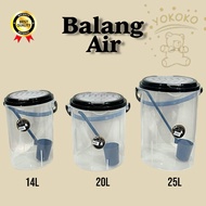 Yokoko （Black）Multipurpose Container With Water Dipper 14L/20L/25L/ Dispenser Water/Bekas Simpanan A