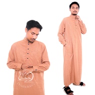 Gamis Jubah Sultan Manset Pria Dewasa Motif Emboss Premium Habaib Adem Saudi Al Haramain Alfaan Terb