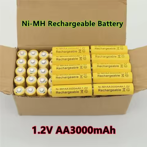 100% Original 1.2V 3000mAh NI MH AA Pre-Charged Rechargeable Batteries NI-MH Rechargeable AA Battery