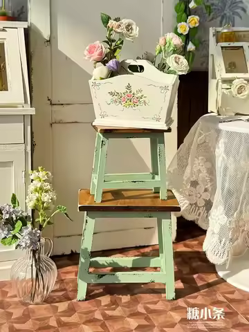 1/6 1/12 Retro Stool Flower Storage Frame Dollhouse Model Furniture Accessories Bjd Ob11 Gsc Blyth S
