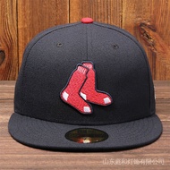 9QKj M.L.B Flat Cap Men's Red Sox Baseball Cap 5.9.F.I.F.T.Y Fully Enclosed N.E.W.E.R.A Hat Women xe