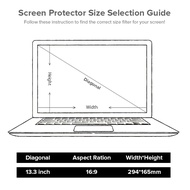llano Anti-blue Light Screen Film Anti-Reflective Anti-Glare Screen Protector Film for 12.5-32 Inch 