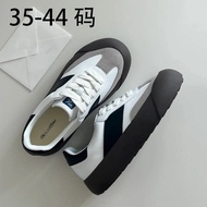 Ready Stock - Bai Jingting Style Puffy Shoes | Low-Top Thick-Soled Casual Trainers | Black & White P