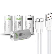 USB 14250 Lithium ion Rechargeable Battery, High Capacity 3.7V 300mAh 1/2 AA Size Rechargeable Can R