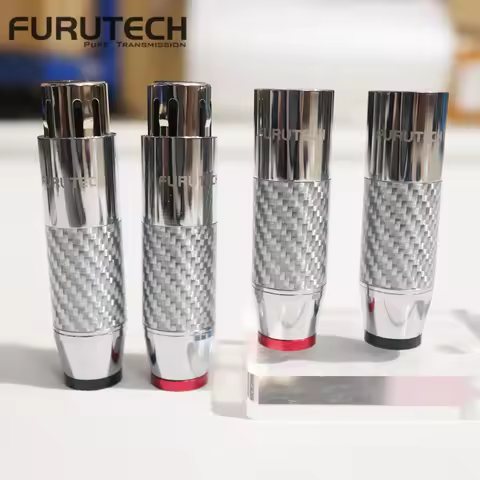 Furutech 3-pin XLR male&female Plug Audio Cable Connector Professional Quality Carbon fiber rhodium 