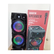 ZQS-8210 BTS Wireless Bluetooth Portable Speaker / Super Bass / Wireless Microphone / LED Light ZQS 