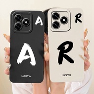 For Honor X5c Plus Case NLA-LX1 Lucky A-Z Letter Painted Silicone Soft Phone Cases For HonorX5c x 5c