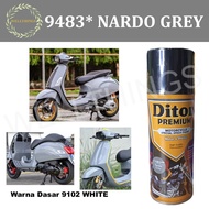 Cat Pilox Diton Premium Vespa Nardo Grey 9483 400ml Warna Abu Abu Muda Kilap Pespa pilok pylox pylok