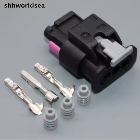 shhworldsea 2/ 5/30/100sets 3pin 1.5mm auto wiring harness cable waterproof connector 4F0 973 703 A 