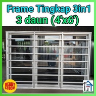 (Ready Stock) 3 duan(4ft x 6ft)Frame Tingkap 3in1**Ready stock**