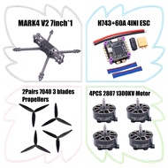 MARK4 V2 7inch H743 Flight Control 60A 4INI ESC rack drone FPV carbon fiber PV Racing Drone Quadcop