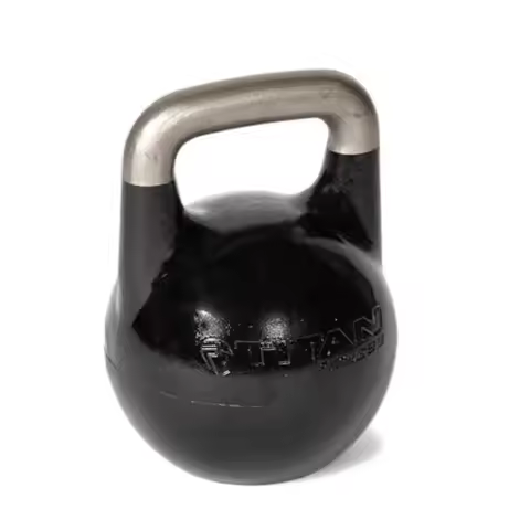 Adjustable Competition Kettlebell, 12-32 KG, Ergonomic Smooth Grip Handle, Flat Base for Floor Exerc