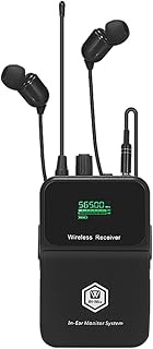 W IN-MIX EM100 UHF Wireless in-Ear Monitor System 1 Bodypacks Mono IEM System, PLL Technology, 300ft